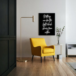 Rörelsecitattecken för vit ljustypografi poster