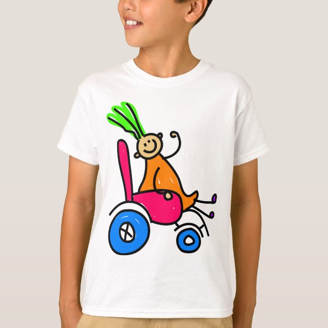 Rörelsehindrad flicka tee shirt (Framsida)