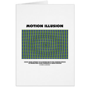 Rörelseillusion (den optiska illusionen) hälsningskort