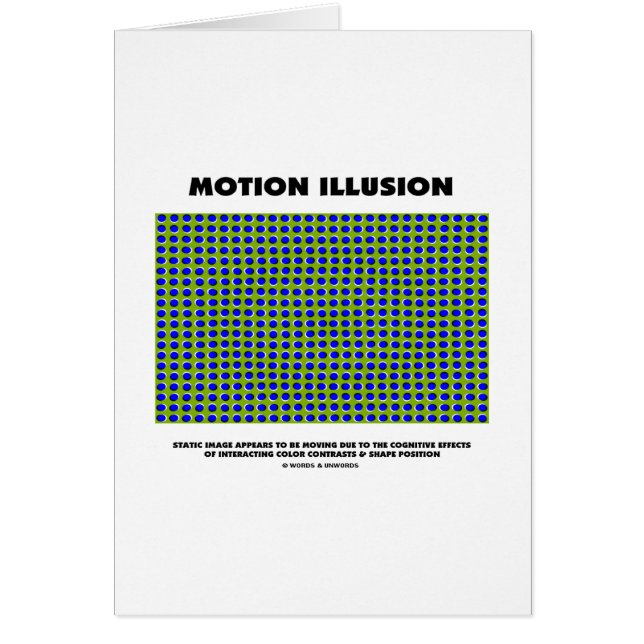 Rörelseillusion (den optiska illusionen) hälsningskort (Framsidan)