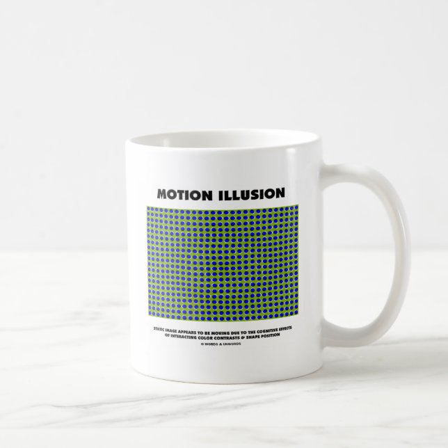 Rörelseillusion (den optiska illusionen) kaffemugg (Höger)