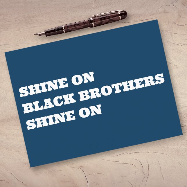 Rörelsekort för afrikansk amerikansk Manar Vykort (shine on black brothers postcard)