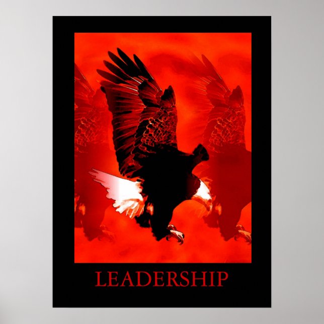 Rörelseledarskap Black Red Eagle Poster (Framsidan)
