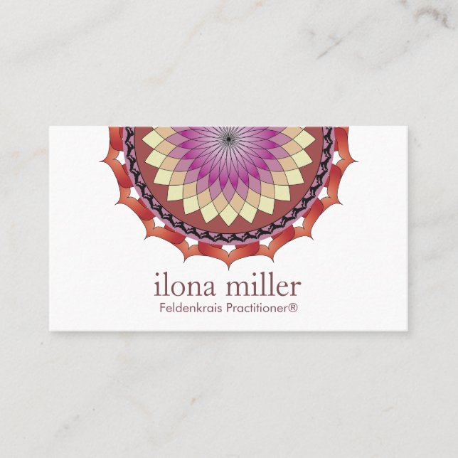 RörelseMandalavisitkort | som är rullande i höst Visitkort (Framsida)