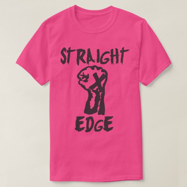 Rörelsen för raka Kant Fist Punk Sten T Shirt (Design framsida)