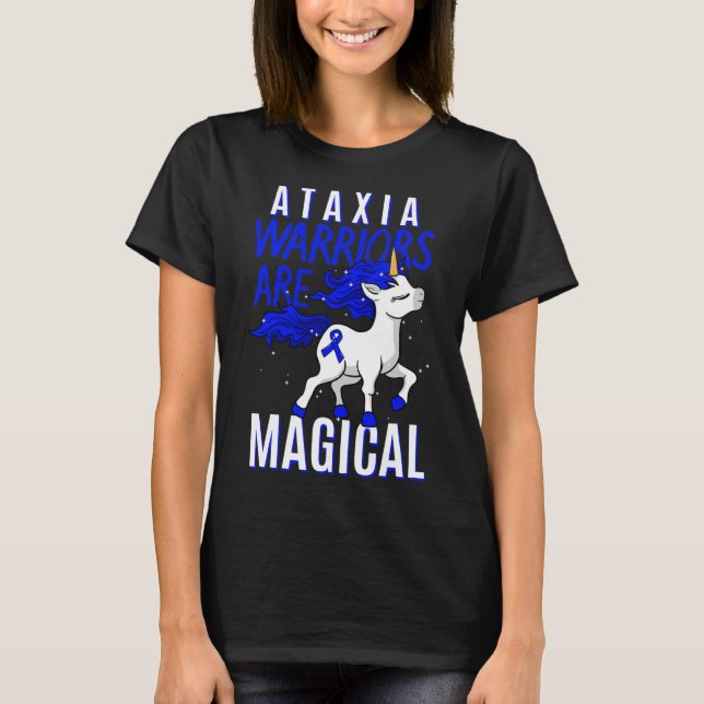 Rörelsestörning Dystaxia Friedreich's Unicorn Lo T Shirt (Framsida)