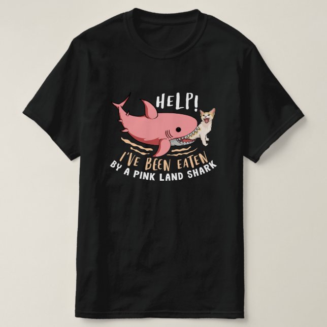 Rörhaj och katt kombinerad t shirt (Design framsida)