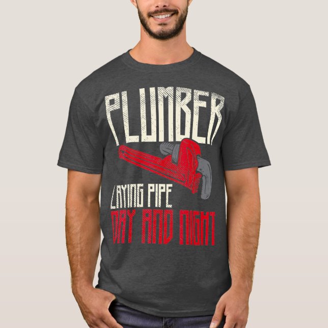 Rörläggningsrörets rörmokare t shirt (Framsida)