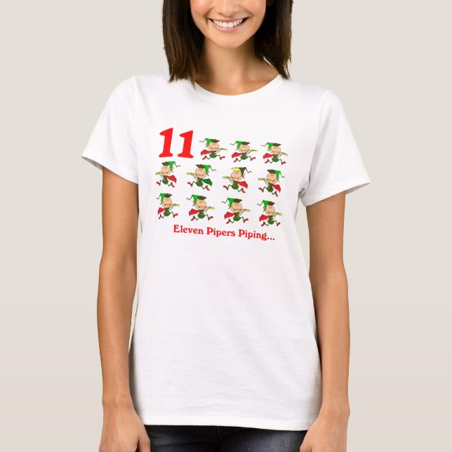 Rörledningar för elva t-shirt (Framsida)