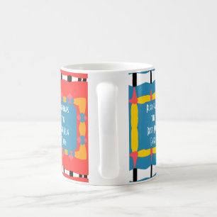 Rörlig geometrisk, blå och Gult Kaffemugg