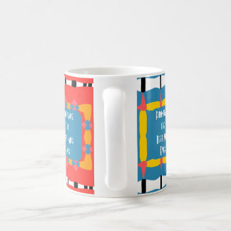 Rörlig geometrisk, blå och Gult Kaffemugg