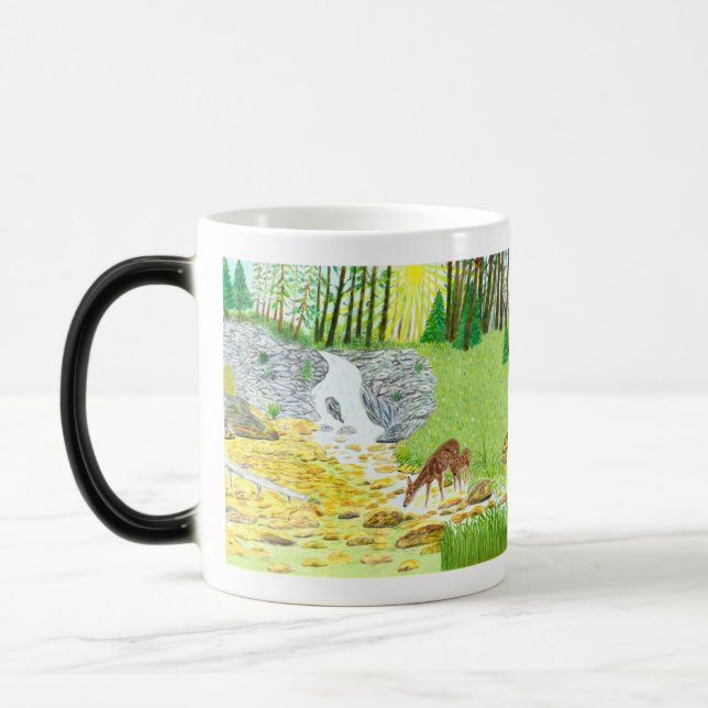 Rörlig Mugg med Dovhjort och Kalv (Vänster)