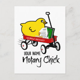 Rörlig Notarie Snurrig Röd Vagn Anpassat Namn Vykort