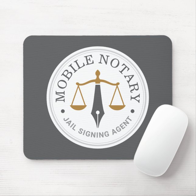 Rörlig notarius publicus anpassad juridisk signeri musmatta (Med mus)