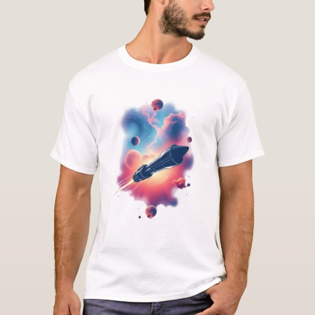 Rörlighet genom Nebula: Gravitationsinspirerat utr T Shirt (Framsida)