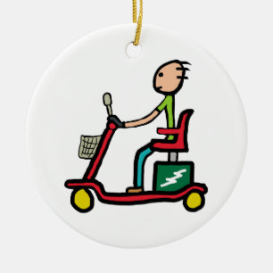 Rörlighetssparkcykel Julgransprydnad Keramik