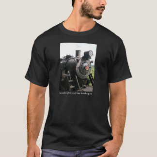 Rörligt järnvägtåg för vintage tee shirt
