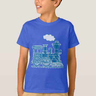 Rörligt tåg för blåttånga "din kända" t-skjo tee shirt