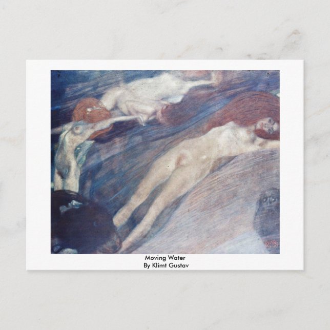 Rörligt vatten av Klimt Gustav Meddelande Vykort (Framsida)