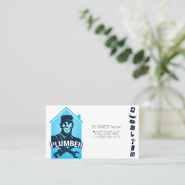 Rörmedel i enhetligt affärskort för rörmokeri visitkort