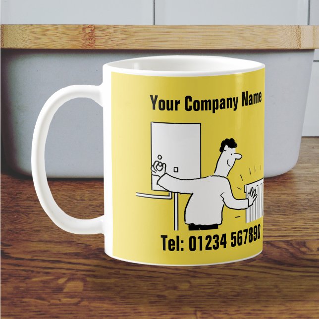 Rörmokar- & Värme Servicetjänster Tecknad kopp (Heating Company Mug)