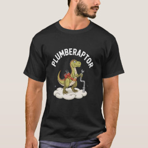 Rörmokare Dinosaurie T-Rex Rörtång Dino Rolig Rörm T Shirt