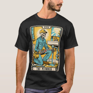 Rörmokarens Tarotkort Skelett Roligt T Shirt