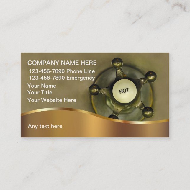 Rörmokarevisitkortar Visitkort (Framsida)