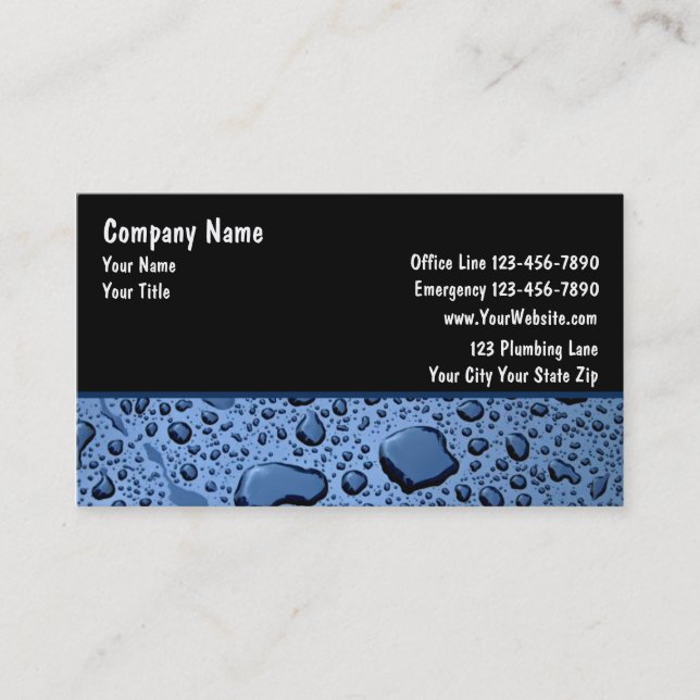 Rörmokarevisitkortar Visitkort (Framsida)