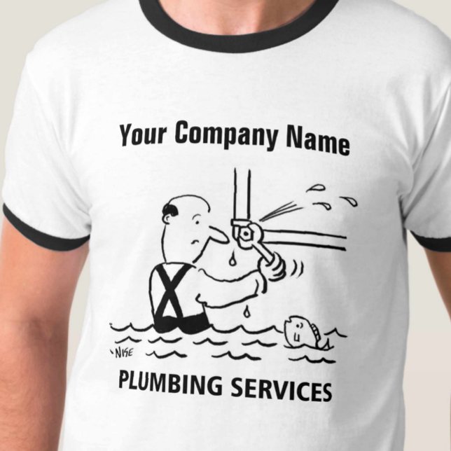 Rörmokarservice Cartoon T-Shirt (Skapare uppladdad)