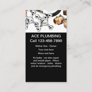 Rörmokeri servar Businesscards Visitkort