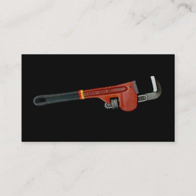 Rörmokerivisitkortrörmokare rycker häftig konst visitkort (Framsida)