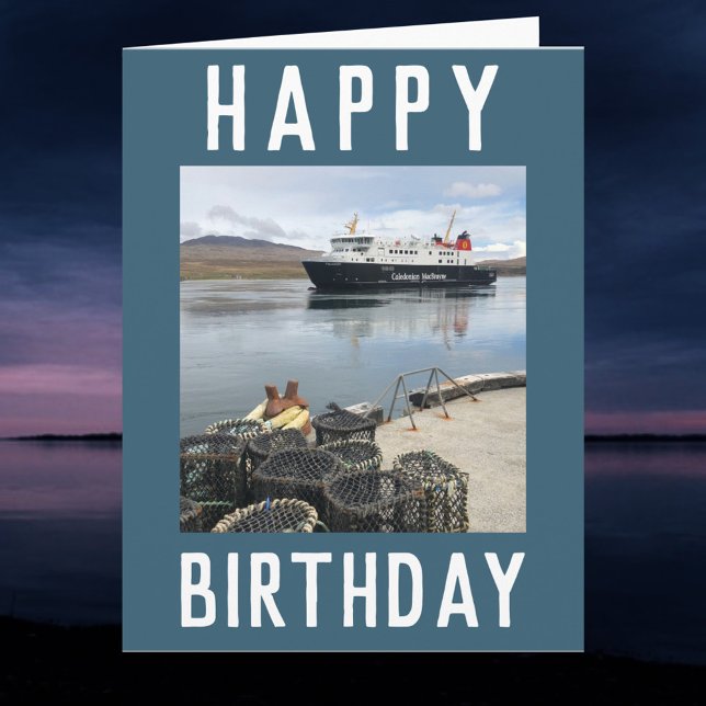 RORO Ferry at Isle of Islay Scotland Birthday Card Kort (Skapare uppladdad)