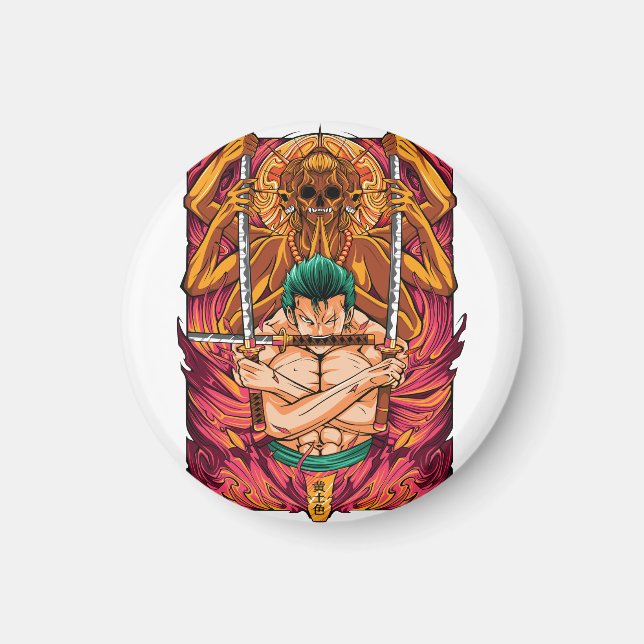 Roronoa Zoro One Piece Magnet (Framsidan)