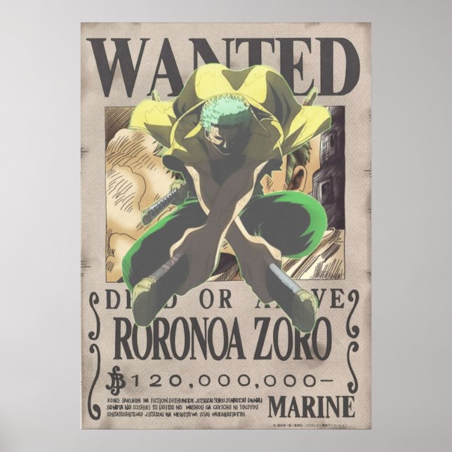 Roronoa Zoro Poster (Framsidan)