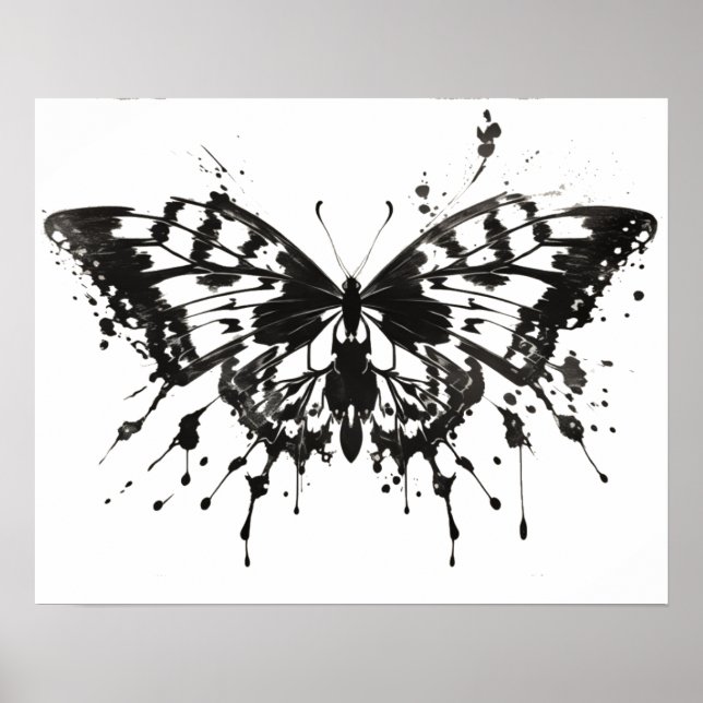 Rorschach bläck test | Nr 1 | Butterfly Poster (Framsidan)