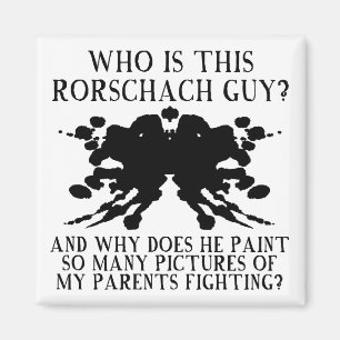 Rorschach Bläckplocktest Roligt Kylskåpsmagnet