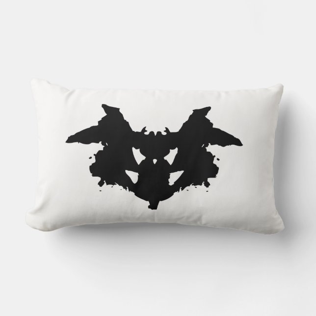 Rorschach-bläckplumpen Lumbarkudde (Framsida)