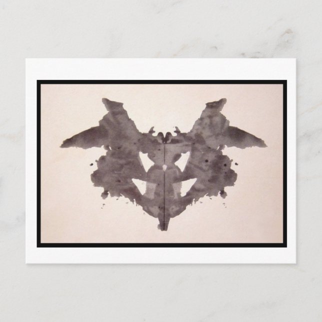 Rorschach Inkblot 1.0 Vykort (Framsida)