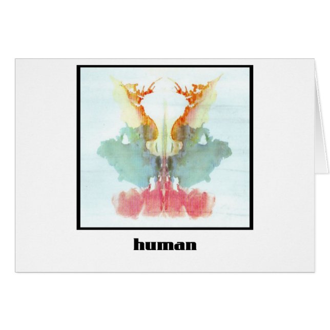 Rorschach Inkblot 9 Hälsningskort (Framsidan Horizontal)