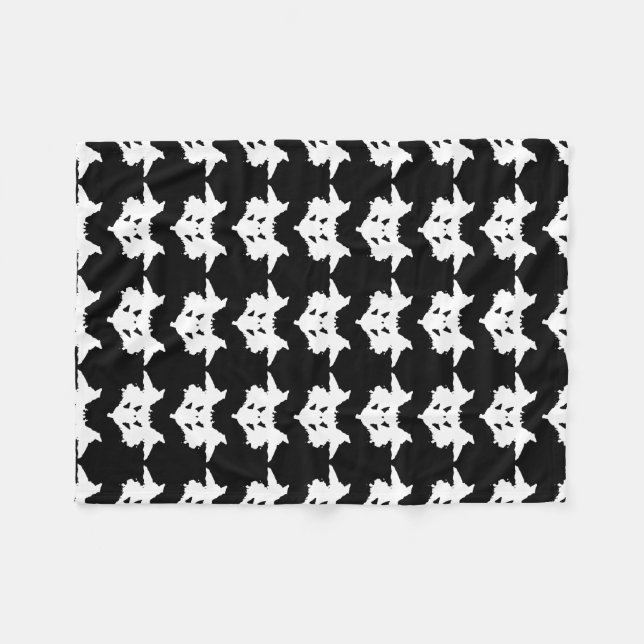 Rorschach Inkblot Fleecefilt (Framsidan (Horisontell))