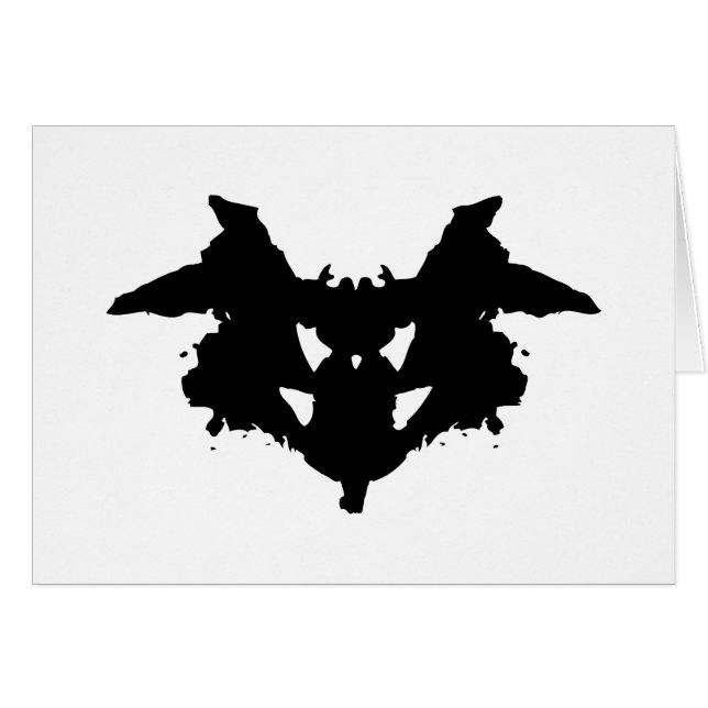 Rorschach Inkblot-hälsningskort Hälsningskort (Framsidan Horizontal)