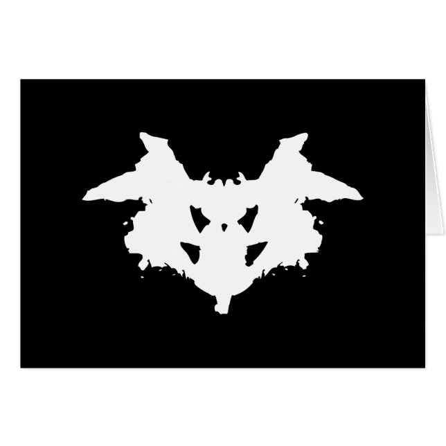 Rorschach Inkblot-hälsningskort Hälsningskort (Framsidan Horizontal)