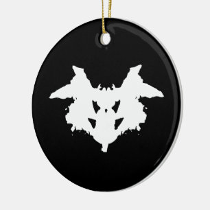 Rorschach Inkblot Julgransprydnad Keramik