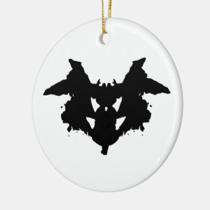Rorschach Inkblot Julgransprydnad Keramik