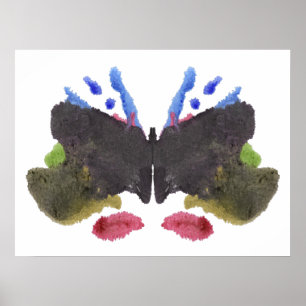 Rorschach Inkblot Test Roligt Art Poster