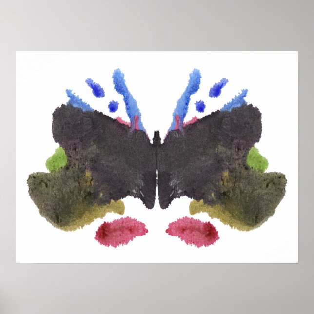 Rorschach Inkblot Test Roligt Art Poster (Framsidan)