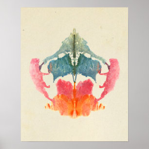 Rorschach Inkblot Test Roligt Art Poster