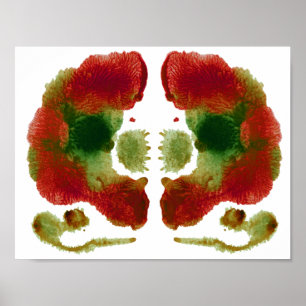 Rorschach Inkblot Test Roligt Art Poster