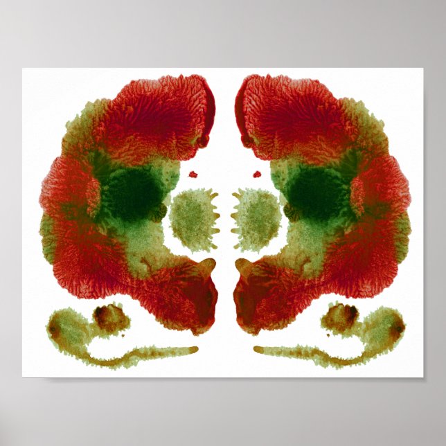 Rorschach Inkblot Test Roligt Art Poster (Framsidan)